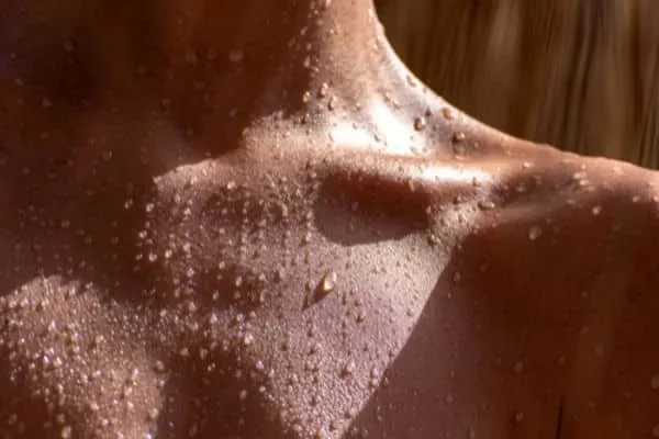 Skin with sweat
